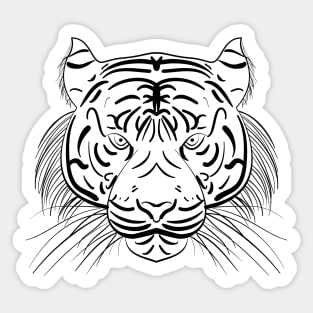 Black tiger design Sticker